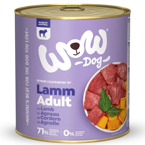 Wow Dog Adult | Mit Lamm 6x800g Dosen